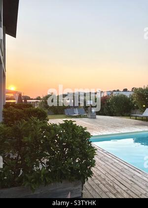 Early morning sunrise in Greece Stock Photo