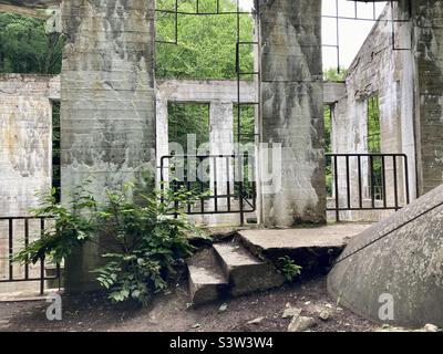 The Carbide Willson Ruins in Gatineau Park. Stock Photo