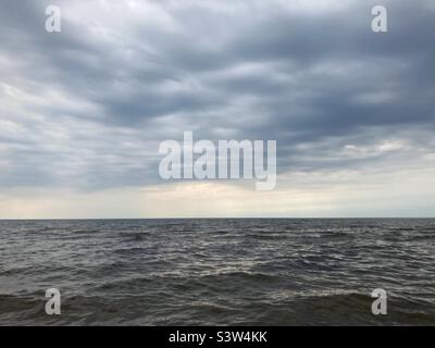 The baltic sea on a cloudy day Stock Photo