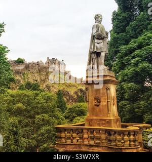 Allan Ramsey Statue, Edinburgh Stock Photo