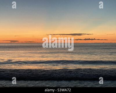 Picture of the sunrise over Atlantic Ocean Stock Photo