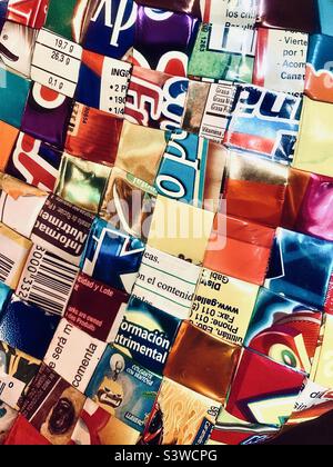 Colorful pop collage background Stock Photo