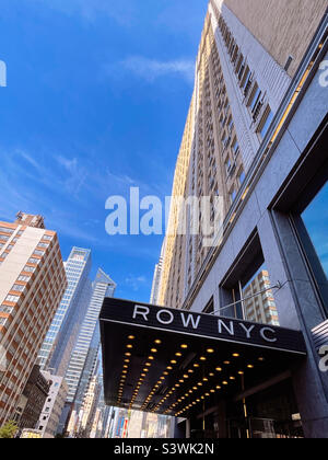 The Row hotel on 8th  Avenue is in the theater district and Times Square area, 2022, NYC, USA Stock Photo