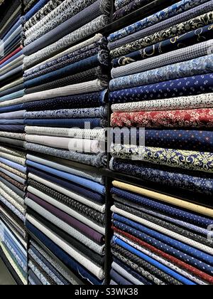 Fabric selection Stock Photo