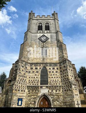 Holy Cross and St Lawrence Church, Waltham Abbey - historic building Stock Photo