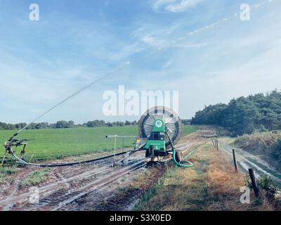 Rainstar E31 self propelled irrigation system Stock Photo