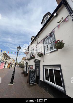 The Sun public house and Waltham Abbey street Stock Photo