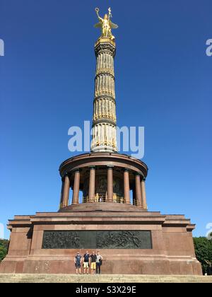 Victory Column (Siegessaeule), Great Star Square (Grosser Stern), Tiergarten, Berlin, Germany. Stock Photo