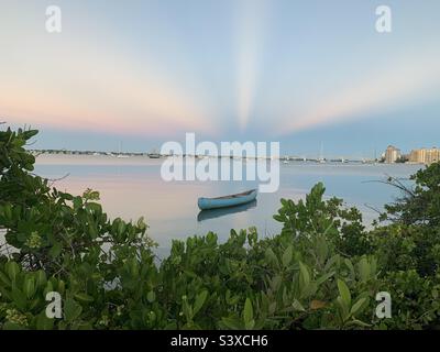 Sunrise over Sarasota Bay Stock Photo