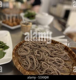 Japanese Soba noodle dinner Stock Photo