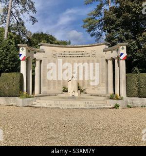 A war memorial to the fallen soldiers of Saint Germain en Laye, France. Stock Photo