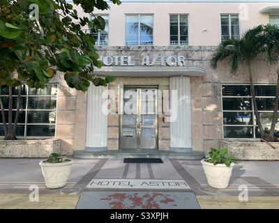 Hotel Astor, South Beach, Miami Beach, Florida, United States Stock Photo