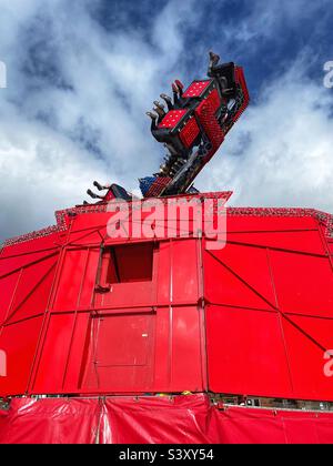 One of the fairground attractions at the Rood Fair on the Whitesands ...