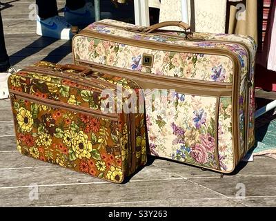 Vintage suitcases Stock Photo