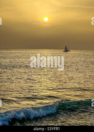 Puesta de Sol  en Gran Canaria . España Stock Photo