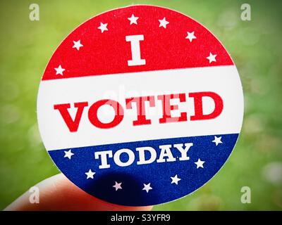 I voted sticker Stock Photo