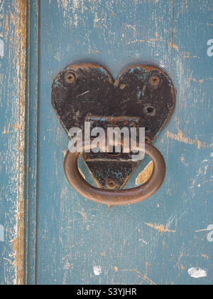 A heart shaped door knocker Stock Photo