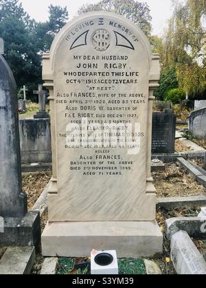 Eleanor Rigby, Grave Stock Photo