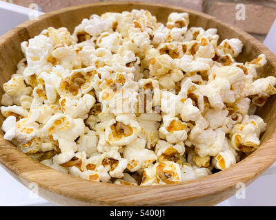 A bowl of popcorn. Stock Photo
