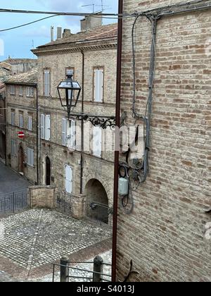 Cityscape, medieval village of Carassai, Marche region, Italy Stock Photo