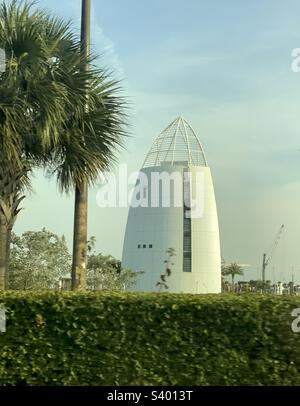 May, 2022, Exploration Tower, Cape Canaveral, Brevard County, Florida, United States Stock Photo