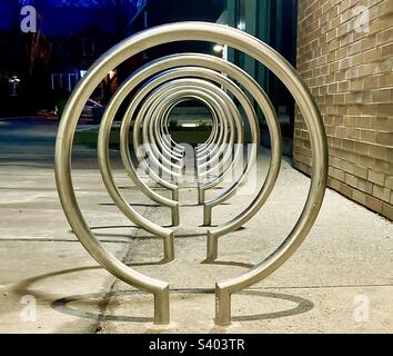 Bicycle Rack Perspective Stock Photo - Alamy