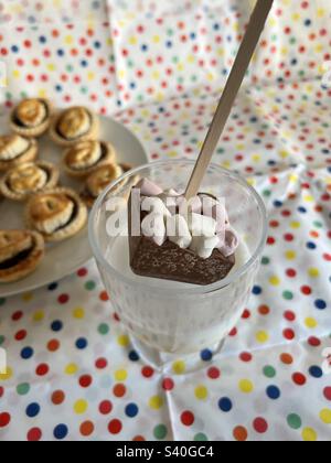 Making hot chocolate Stock Photo