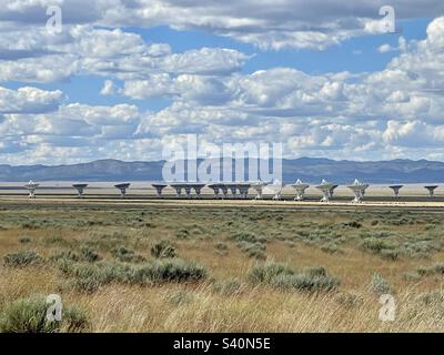 Very Large Array, a centimeter-wavelength radio astronomy observatory in Socorro County, New Mexico on the Plains of San Agustin Stock Photo