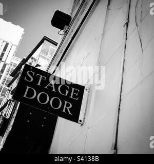 Stage door, opera house, Manchester Stock Photo