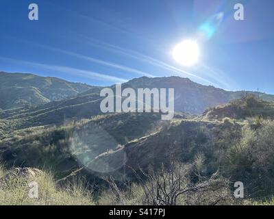 Mountain view from Crags Road, Malibu Creek State Ark, Malibu, CA Stock Photo