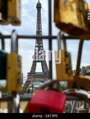 Tour Eiffel lockers Stock Photo
