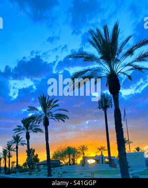 Sunset in Arizona Stock Photo