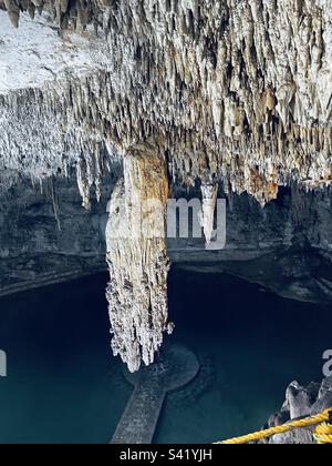 Cenote Suytun, Valladolid, Yucatan, Mexico Stock Photo