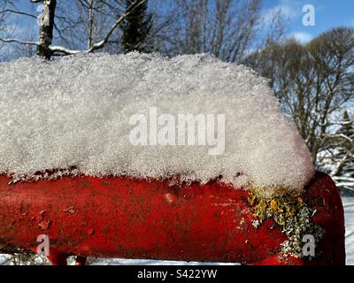 Fresh snow in wintertime Stock Photo