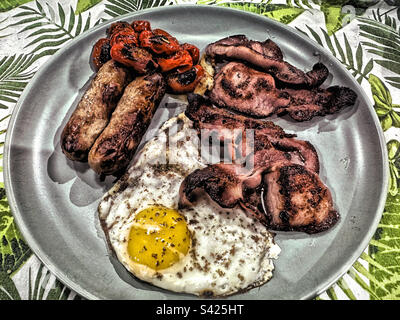 Full English at supper Stock Photo