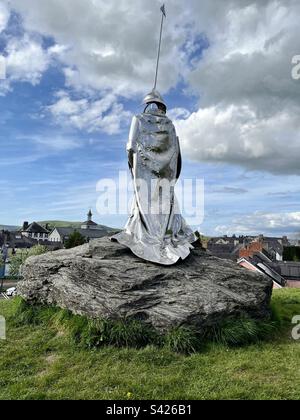 Statue of Llywelyn ap Gruffydd Fychan, Llandovery Stock Photo