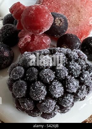 Frozen berries Stock Photo