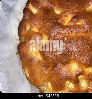 Homemade pie top down view Stock Photo