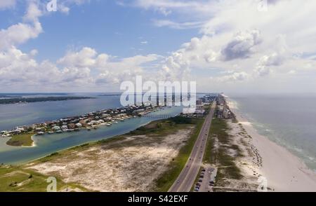 Orange Beach and Ono Island on the Alabama Gulf Coast Stock Photo