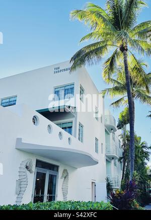 January, 2023, Kimpton Surfcomber Hotel, South Beach, Miami Beach, Florida, United States Stock Photo