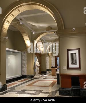 Inside the Laing Art Gallery, Newcastle upon Tyne, opened in 1904 and financed by a local wine merchant, Alexander Laing. A Grade II listed building, it has Baroque and Art Nouveau features. Stock Photo