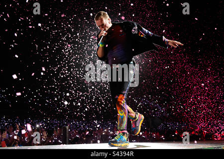 SÃO PAULO, BRAZIL - MARCH, 10. : Coldplay performs Music Of Spheres tour  in Morumbi Stadium. March,10, 2023. in São Paulo, Brazil Credit: Adriana Spaca/Alamy Live News Stock Photo