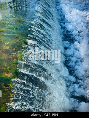 A Tumbling Weir Stock Photo