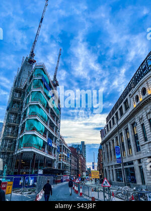Construction work on Wellington Street in Leeds City Centre Stock Photo