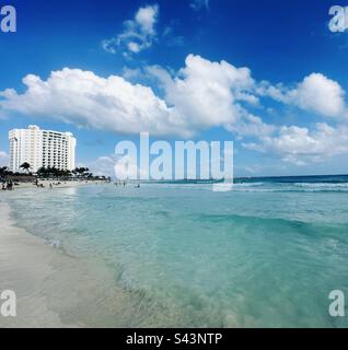 February, 2023, Playa Gaviota Azul, Hotel Zone, Cancun, Quintana Roo, Yucatan Peninsula, Mexico Stock Photo