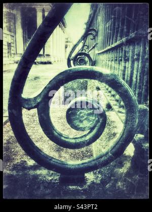 Greenwich railings Stock Photo