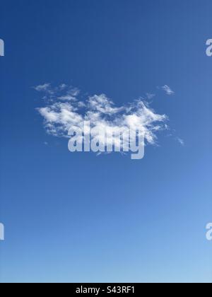 Cloud in blu Sky in Liguria, Pietra ligure Stock Photo