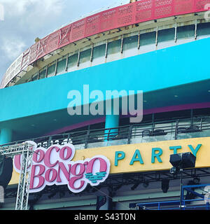 February, 2023, Coco Bongo, Playa Gaviota Azul, Hotel Zone, Cancun, Quintana Roo, Yucatan Peninsula, Mexico Stock Photo