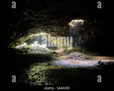 The volcanic cluster caves in Haikou, Hainan province, China Stock Photo
