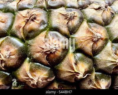 Close up details of a pineapple Stock Photo